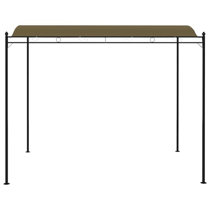 Gazebo Set of 2 Taupe Steel and Polyester, Large Rectangular Outdoor Canopy for Patio, Garden, UV Resistant, Easy Assembly Lawn Structures