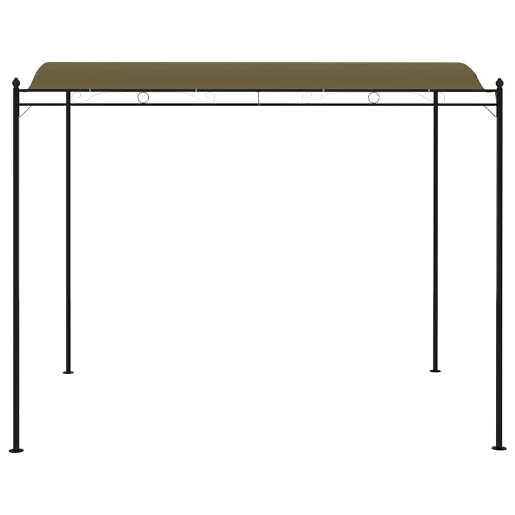 Xhnifbn Taupe 118"x100" Outdoor Gazebo Canopy Steel Frame Polyester Shade for Garden Patio Party UV Block Easy Setup