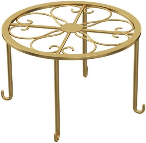 Hewnda 1 Pack Sturdy Gold Metal Plant Stand - Heavy Duty Indoor/Outdoor Use