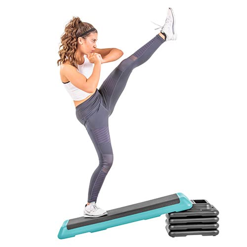 The Step Freestyle Grey Aerobic Platform, Health Club Size Steppers for Exercise