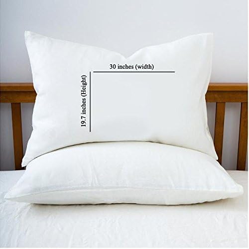 Signatives I Like Her Butt I Like His Beard Pillow Cases, Set of 2 White Pillow Covers for Couples Gifts