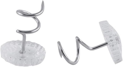 Sowaka 60 Pcs Twist Pins Upholstery Fasteners, Clear Heads for Sofa, Car, Home Furniture Hold Bed Skirt