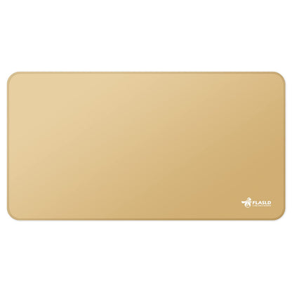 FLASLD Large Under The Grill Protective Deck and Patio Mat, 32 x 60 inches Oil-Proof, Fireproof Indoor Fireplace Mat Prevents Ember Damage Wood Floor, Khaki