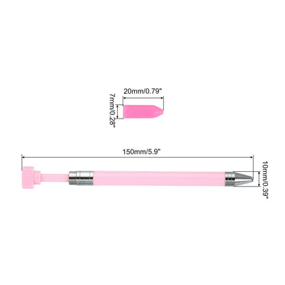 PATIKIL Diamond Art Pen with Wax, Diamond Art Accessories Refillable Wax Pen with 20Pcs Wax for Diamond Art Nail DIY Craft, Pink