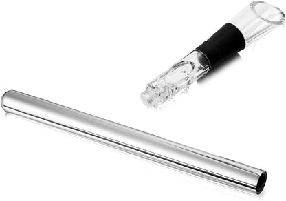 Wine Chiller Ice Red Wine Bottle - Stainless Steel Cooler Stick Container, 3 in 1 with Aerator and Pourer