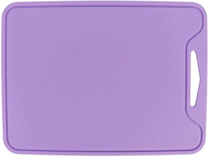 Food Grade Silicone Flexible Cutting Board, Purple Chopping Board for Home Kitchen Use