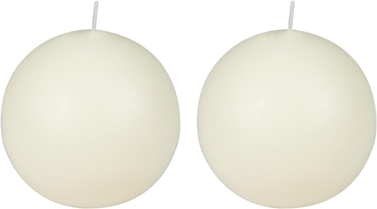 Ball Candles, 4 Inch, Pale Ivory