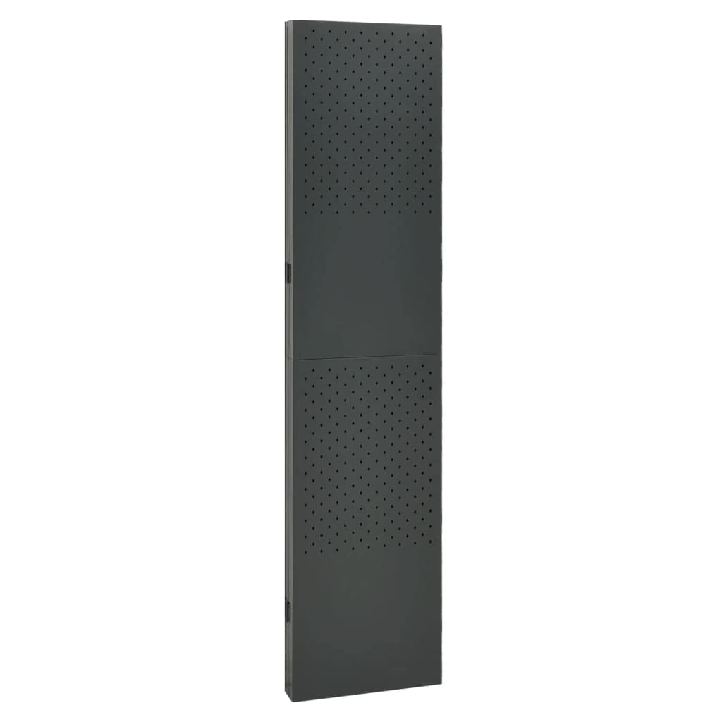 Outdoor/Indoor Room Divider, Room Screen Divider Wall Protection Privacy Furniture Indoor Bedroom, 4-Panel Room Divider Anthracite 63"x70.9" Steel