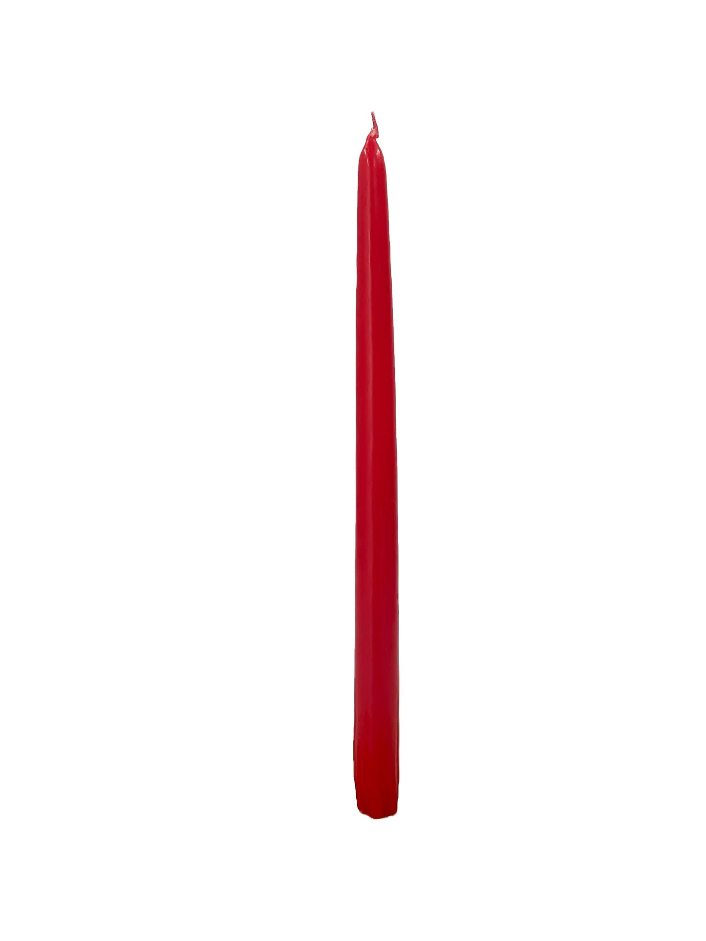 D'light Online Elegant Unscented 12" Red Taper Candles Premium Quality Hand-Dipped Tapered Candles, Dripless and Smokeless - Set of 12 Individually Wrapped (12 Inch, Red)