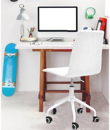Urban Lifestyle Linen Swivel Chair in White
