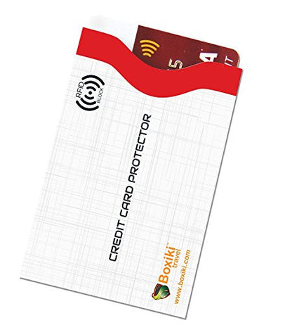 Boxiki Travel Set of 15 RFID, Set with Color Coding | Identity Theft Prevention RFID Blocking Envelopes and Passport Covers (White Collection)