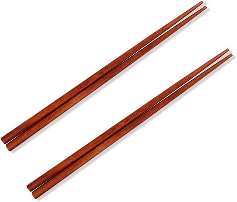 Ecloud Shop Wooden Chopsticks Spoon Set - Korean Dinnerware Reusable Long Handle Spoons for Home Kitchen (4 Sets)