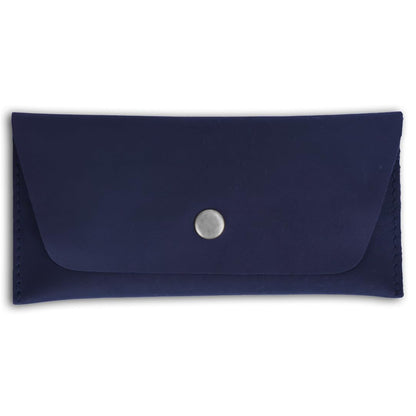 TheAntiq Leather Currency Pouch Money Bag Dollar Bills Organiser Handmade Travel Wallet Utility Money Pouch Cash Envelope- Blue