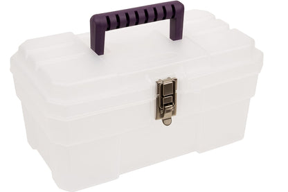 Akro-Mils 09514CFT ProBox 14-Inch Plastic Art Supply, Craft or Medical Storage Toolbox with Removable Tray, 14-Inch x 8-Inch x 8-Inch, Clear