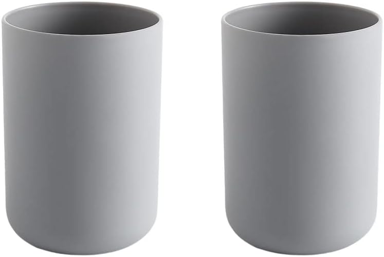 Generic countertop 2pcs Toothbrush Holder Japanese Style Bathroom Accessories Toothpaste Holder Makeup Brush Cup, Razor