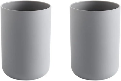 Generic countertop 2pcs Toothbrush Holder Japanese Style Bathroom Accessories Toothpaste Holder Makeup Brush Cup, Razor