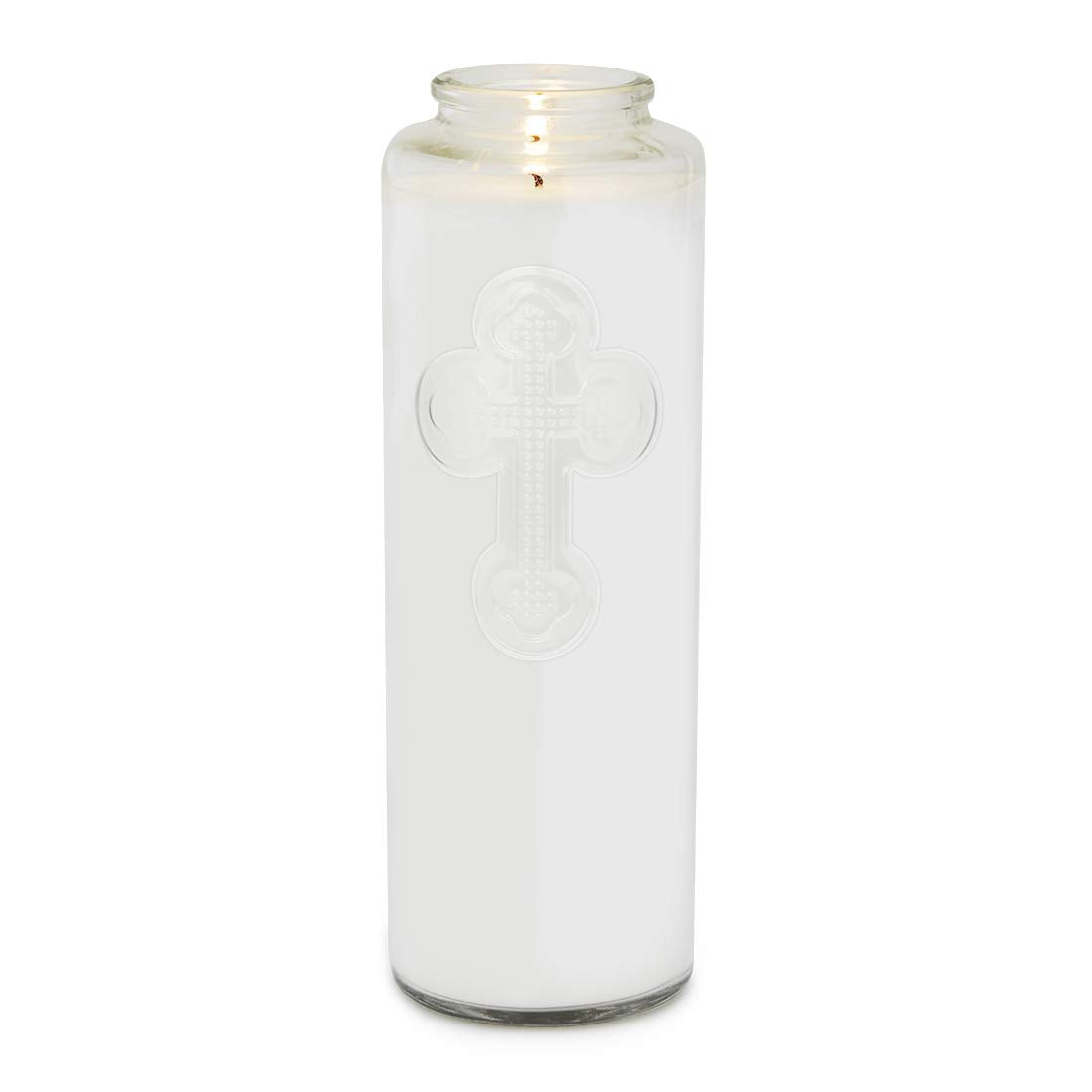 Root Candles Prayer Candles Clear Glass Devotional 7-Day Prayer Candle, 1-Count, Lumen Christi