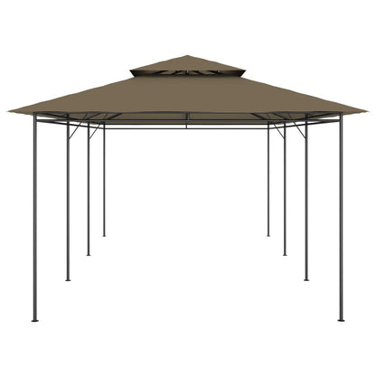 Taupe Gazebo, 236.2x106.3 Inch Outdoor Canopy Tent with Tubular Steel Frame, UV Resistant Polyester Fabric, Foldable Patio Shelter for Garden, Beach, BBQ Lawn Structures