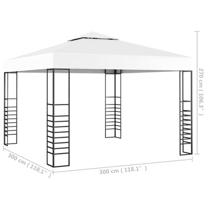 Xhnifbn White Outdoor Gazebo Canopy 10x10 Pop-Up Shade Tent with Steel Frame, UV-Resistant Fabric & Instant Setup, Modern Square Shelter for Patio, Backyard Party or Camping Gatherings