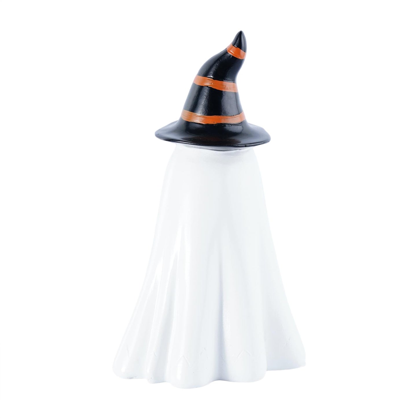 Brizoria Halloween Figurines Ghost Figurine with Witch Hat Spooky Halloween Decor Mini Ghost Figurines Collectible Figurines Resin Halloween Decorations Outdoor for Room Funny Office Decor