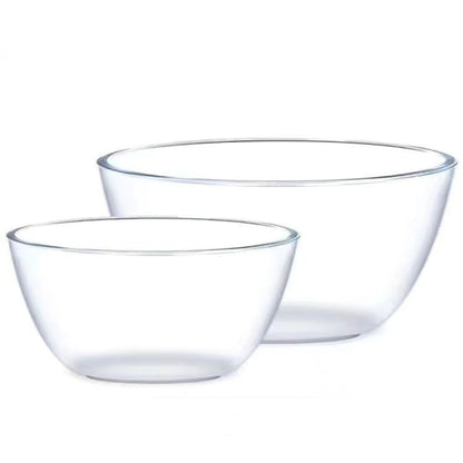 ADESUGATA Glass Mixing Bowl, Suitable for Salads, Heat-Resistant Mixing, kneading, Fermentation, Baking and whisking