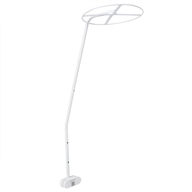 Adjustable Clip On Crib Canopy Holder, 0.9m/2.95ft Baby Net Support Rack for Crib Cot Bed, Easy Install Mosquito Net Stand for Nursery, Universal Crib Conversion Accessories (White)
