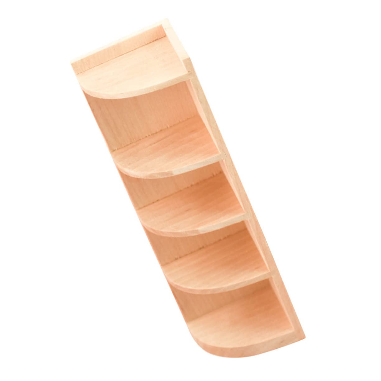 LIOOBO 1Pc Miniature Dollhouse Corner Cabinet Model Elegant Wooden Storage Shelf Accessory for Playhouse Decor Compact Design for DIY Mini Home Simulation