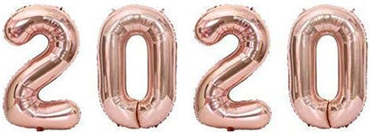Balloon Number, 40 inch Rose Gold Foil Balloons Numbers Mylar 0-9 for Birthday Party, Wedding, Bridal Shower