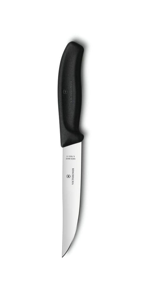 Victorinox 6.7903.12 Swiss Classic Gourmet Steak Knife Ideal for Slicing a Wide Variety of Steak Cuts Straight Blade in Black, 4.7 inches