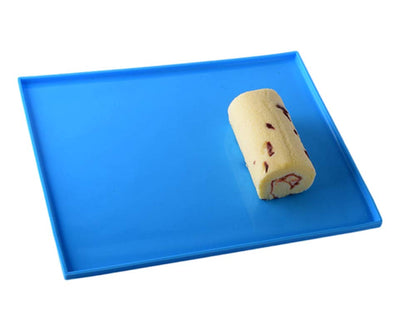 MURLNIY Silicone Cake Roll Maker,Silicone Baking Mat,Multipurpose Nonstick Pastry Mat, Swiss Roll Cake Mat Flexible Baking Tray Mold Baking-2pack(10''12'', Blue)