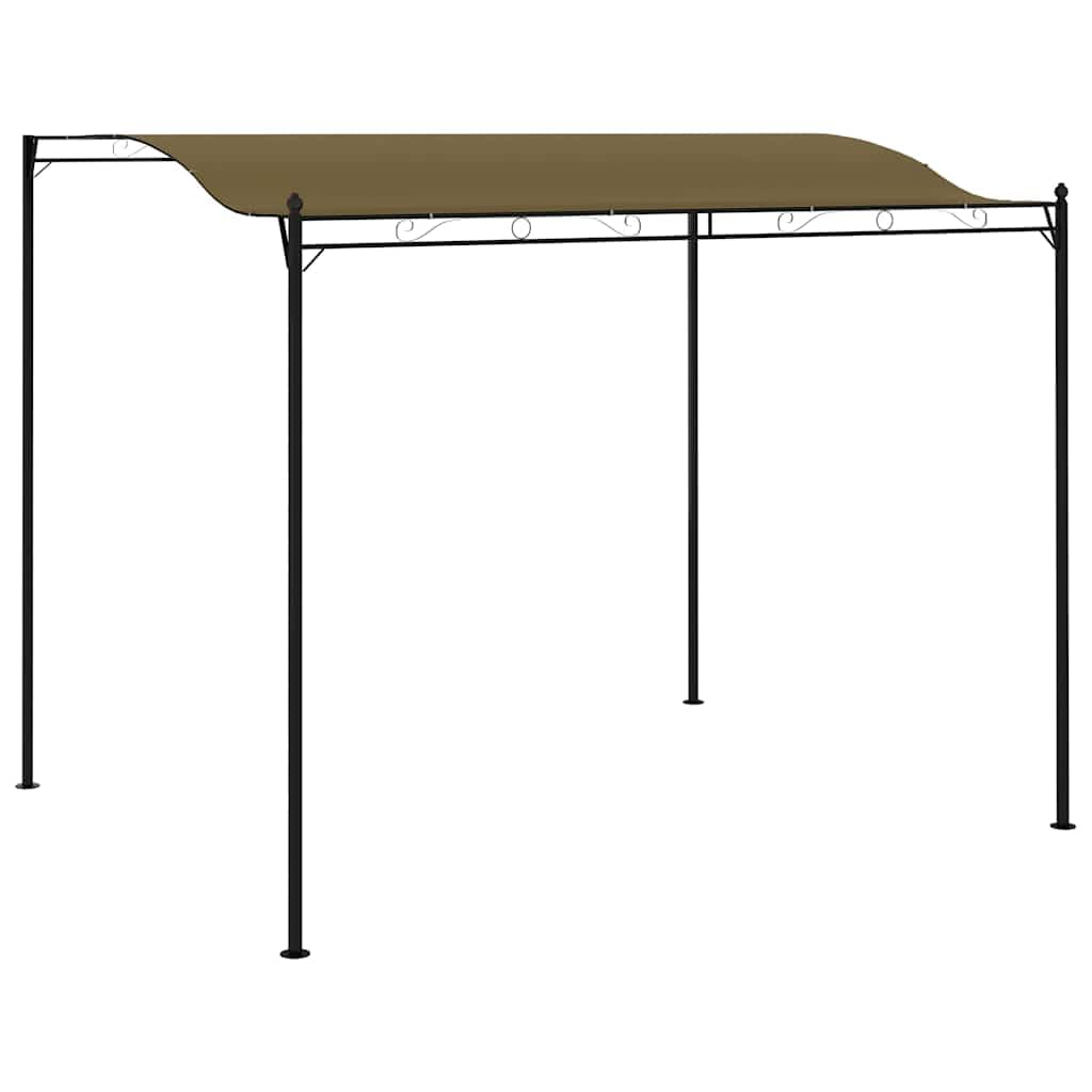 Gazebo Set of 2 Taupe Steel and Polyester, Large Rectangular Outdoor Canopy for Patio, Garden, UV Resistant, Easy Assembly Lawn Structures