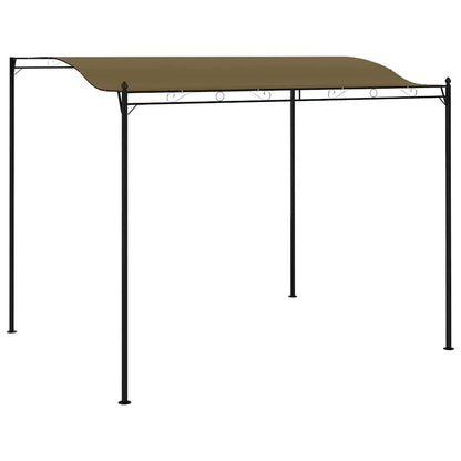 Gazebo Set of 2 Taupe Steel and Polyester, Large Rectangular Outdoor Canopy for Patio, Garden, UV Resistant, Easy Assembly Lawn Structures