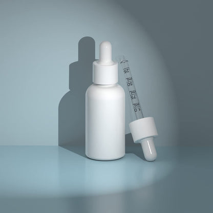 seafulee 1oz White Coated Eye Glass Dropper Bottles (30ML) with White Cap and Pipettes, UV Safe Bottles for Essential Oils and Aromatherapy (Pack of 30)