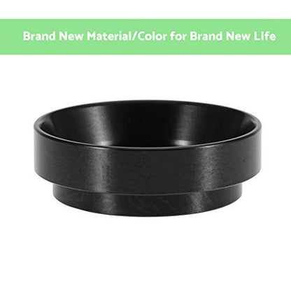 Fdit Espresso Dosing Funnel, Aluminum Coffee Dosing Ring Replacement for 58mm Portafilters (Black)