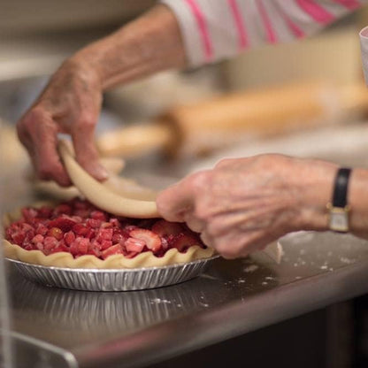 KitchenDance Disposable Aluminum Pie Pan - 11" Heavy Duty Nonstick Foil Pans for Baking and Cooking, 10 Pack