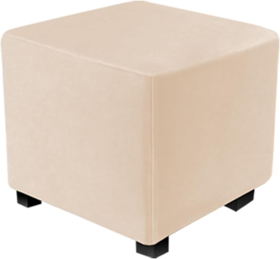 S/Length&Width:13-18"/Height:15-18",Camel) Ottoman Covers Slipcover Square Ottoman Covers Protector for Footrest Foot