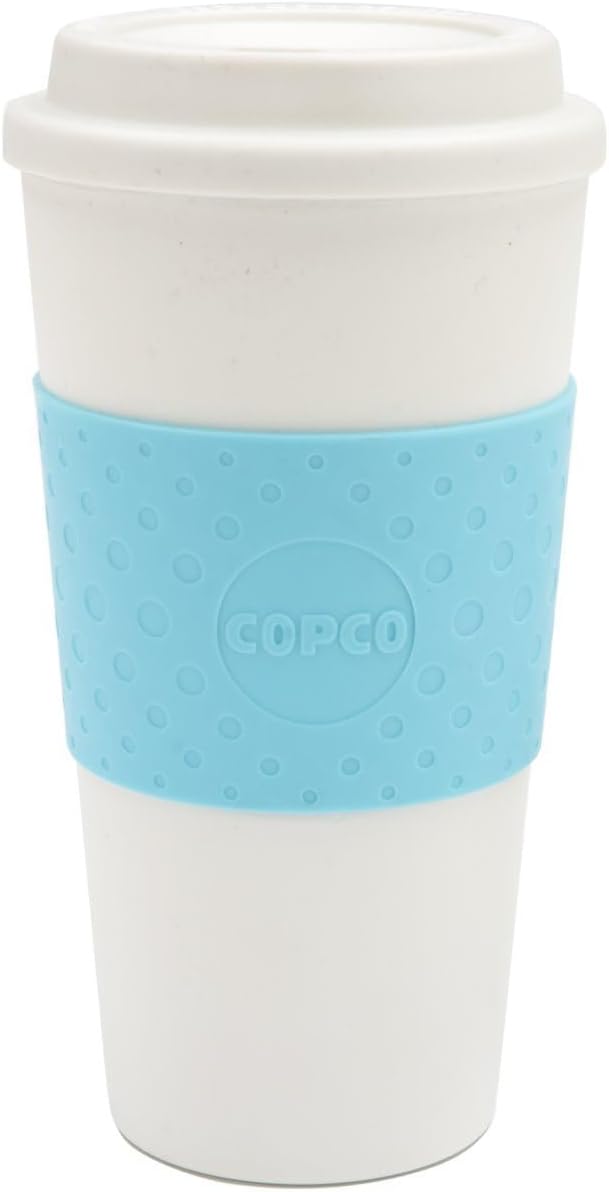 Copco Acadia 16 oz Travel Mug, Insulated Reusable Coffee Tumbler, Leak-Proof Lid, BPA-Free, Azure Blue