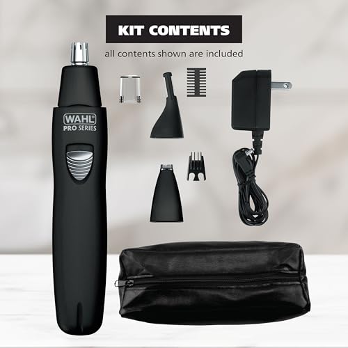 Wahl Groomsman Rechargeable Precision Trimmer for Hygienic Grooming with Rinsable, Interchangeable Heads for Eyebrows, Neckline, Nose, Ears, & Other Detailing - Model 3023284