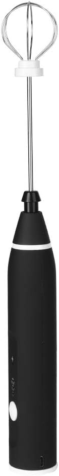 Electric Milk Frother - Automatic Egg Beater Mixer with 3 Speed Adjustable Blender and USB Charging, Black