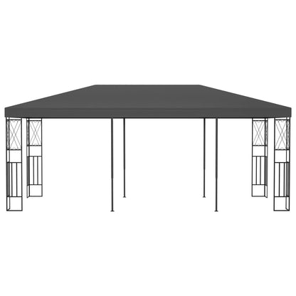 Large Anthracite Gazebo, 100% Polyester Canopy, Durable Steel Frame, 9.8x9.8 ft Outdoor Patio Shelter for Parties, UV-Resistant Fabric, Easy Assembly Outdoor Structures