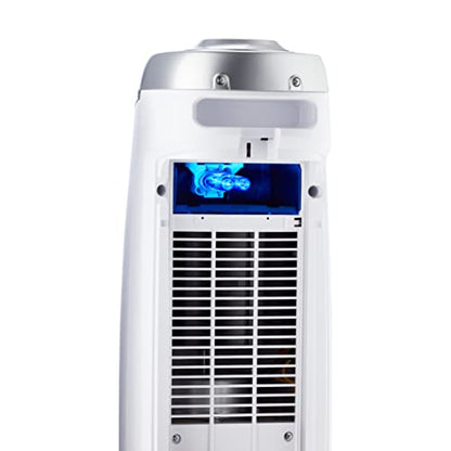 GermGuardian 4-In-1 HEPA Air Purifier for Home, Large Rooms Up To 743 Sq. Ft. with HEPA Air Filter, UV-C Light & Odor Reduction, AC4825E, 22" Tower, Gray