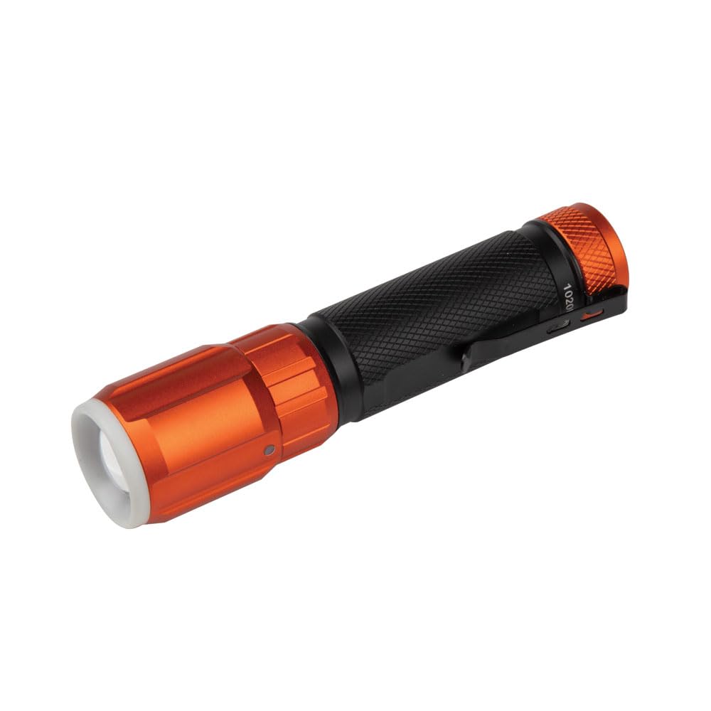 Klein Tools 56412 Rechargeable LED Flashlight with Flood Light, 500 lumens, USB-C Rechargeable, Pocket Clip, Magnet, for Professional Work