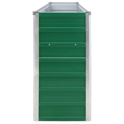 Foknhdi Green Galvanized Raised Garden Bed 126x126x30.3 in Large Metal Planter Box for Outdoor Patio Lawn Herb or Vegetable Gardening