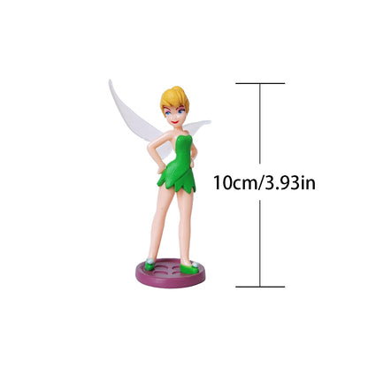 Grostmend Tinkerbell Party Decorations Mini Fairy Figurines Fairies for Fairy Garden Accessories Tinkerbell Cake Topper Miniature Figurines Decor Doll Birthday Gifts for Girls