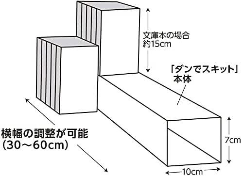 Asrnten (2Levels, Kobe Cardboard Co., Ltd Bookshelf Innovation Made in Japan, Manga organizing kit Black)