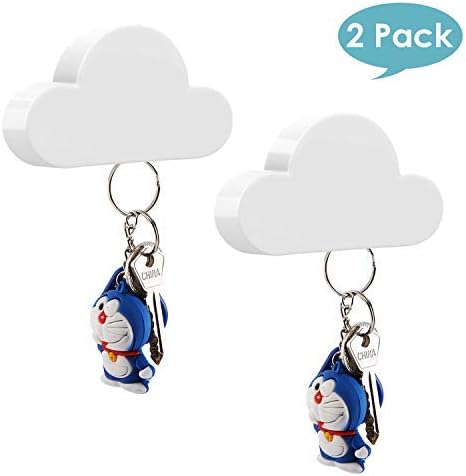 MoKo Magnetic Key Holder, [2 Pack] Magnetic Key Rack Organizer with Adhesive Key Ring Holder