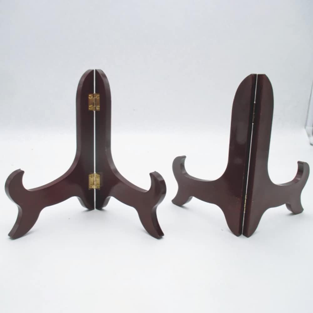 Wooden Display Stand, Plate Displaying Holders, Photo Frame Holders, Picture Easel Stand, 5 Inch Book Stands