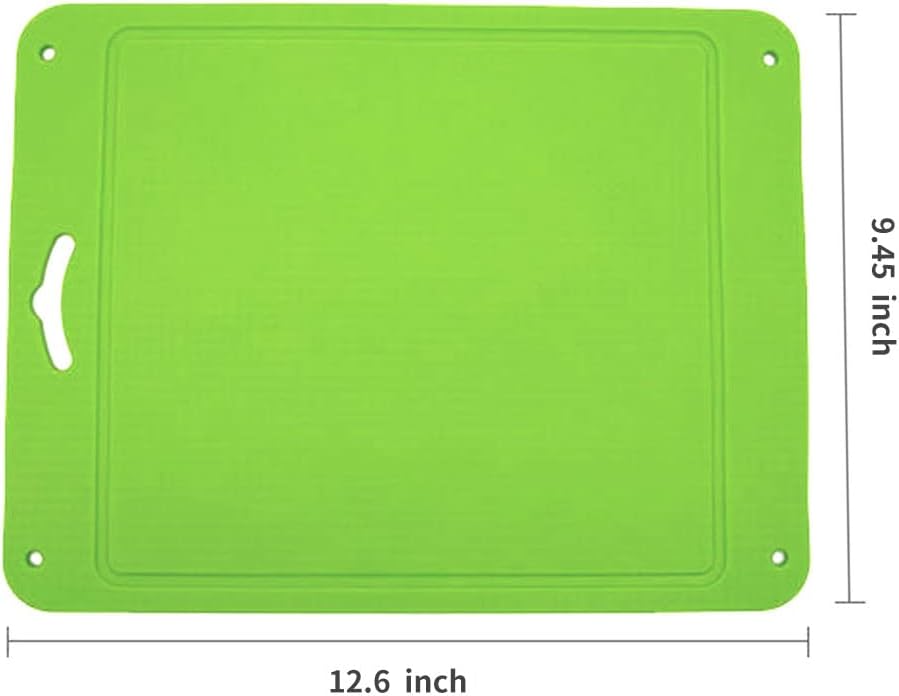 Silicone Chopping Mat Flexible Thick Cutting Board, Food Grade Material, Odorless, Non-Slipping, 12.6 x 9.6 inch