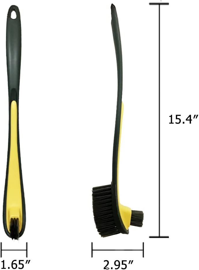 Toilet Brush and Holder 2 Pack, 3 Function Toilet Bowl Cleaner Brush, Strong Bristles for Easy Under Rim Cleaning