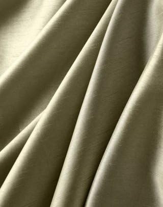 Curtainworks Marquee Faux Silk Pinch Pleat Curtain, 1 Panel, 30 by 84", Bronze